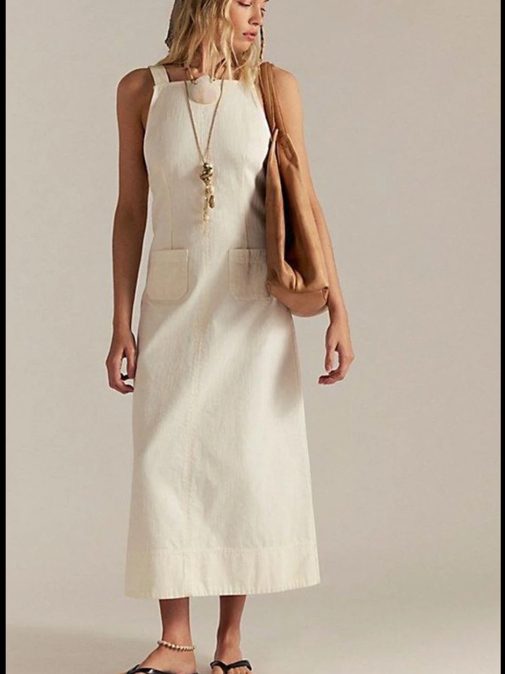 Free People Dec Denim Midi Dress